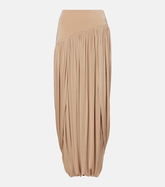 垂褶针织中长半身裙 | Ferragamo