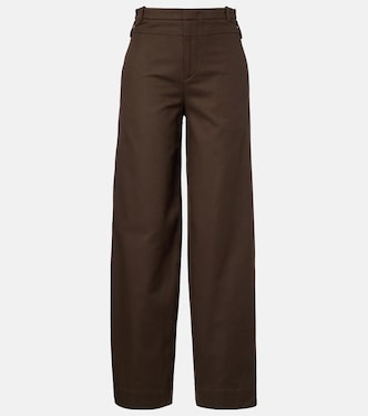 Cotton twill wide-leg pants | Vince