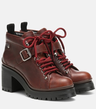 Leather ankle boots | Miu Miu