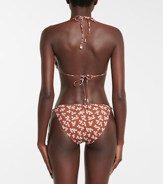 Printed triangle bikini top | Tory Burch