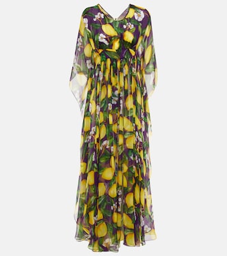 Maxikleid aus Seidenchiffon | Dolce&Gabbana