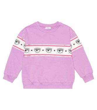 x Chiara Ferragni eye-motif jersey sweatshirt | Monnalisa