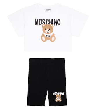 Ensemble t-shirt et short imprimés en coton | Moschino Kids