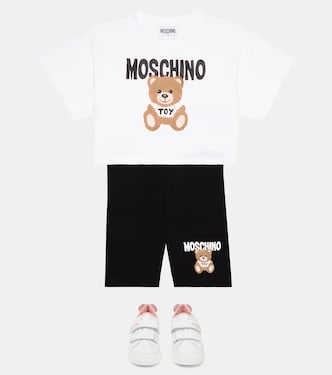 Ensemble t-shirt et short imprimés en coton | Moschino Kids