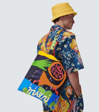 x No Vacancy Inn printed canvas tote bag | Marni