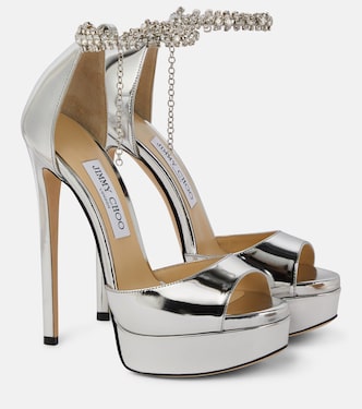 Max Bing 150 embellished leather platform sandals | Jimmy Choo