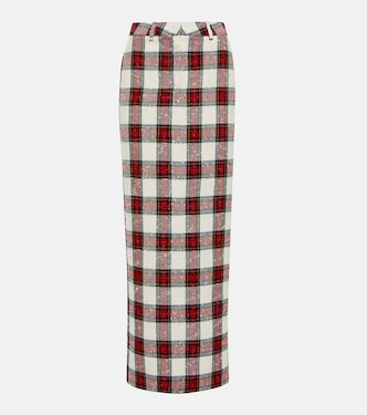 Low-rise wool-blend maxi skirt | Alessandra Rich