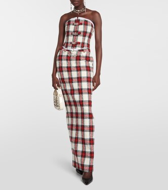 Low-rise wool-blend maxi skirt | Alessandra Rich
