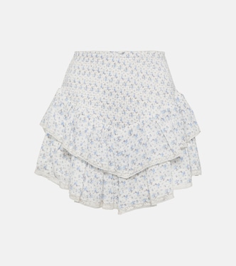 Minifalda Stone de algodón floral | LoveShackFancy