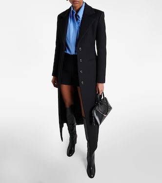 Single-breasted wool-blend coat | Valentino
