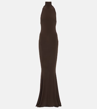 Turtleneck jersey gown | Norma Kamali