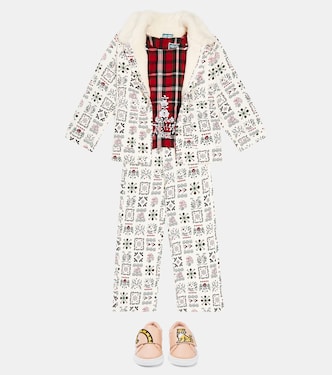 Bedruckte Jacke mit Faux Fur | Kenzo Kids
