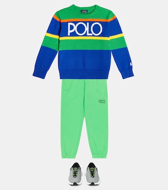 Pull intarsia en coton à logo | Polo Ralph Lauren Kids