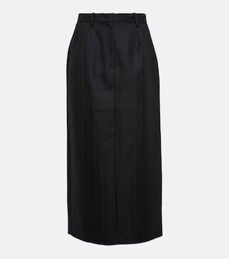 Pinstripe wool pencil skirt | CO