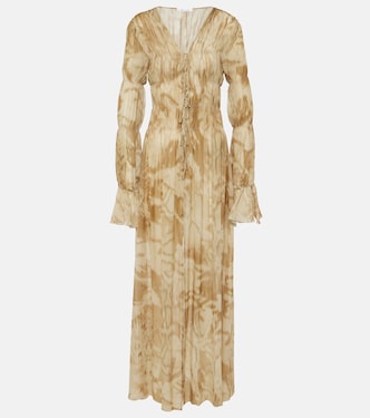 Printed ruched maxi dress | Blumarine