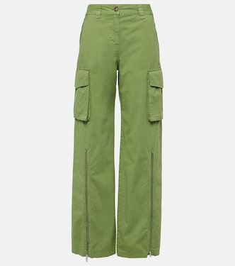 Pantalones cargo de algodón de tiro medio | Stella McCartney