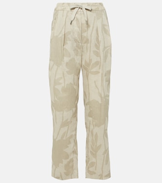 Pantaloni tapered in lino | Brunello Cucinelli