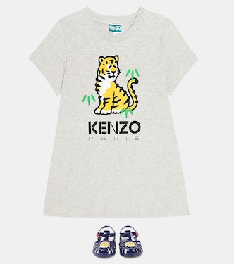 Bedrucktes Kleid aus Baumwoll-Jersey | Kenzo Kids
