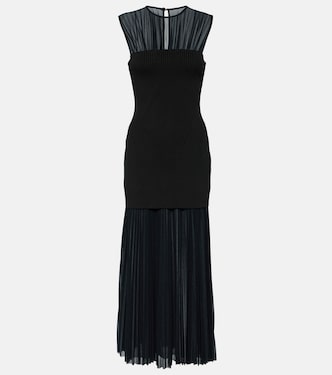 Niki pleated sheer jersey midi dress | Proenza Schouler