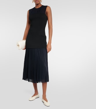 Vestido midi Niki de jersey translúcido | Proenza Schouler