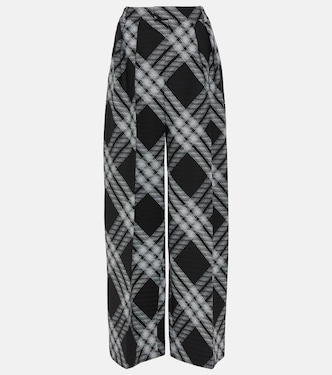 Checked wool wide-leg pants | Burberry