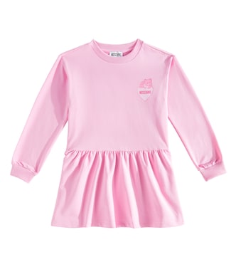 Abito in misto cotone con logo | Moschino Kids