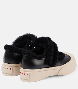 Sneakers Pablo aus Leder mit Shearling | Marni