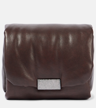 Small leather crossbody bag | Brunello Cucinelli
