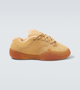 Sand Vamp shearling-lined suede sneakers | ERL