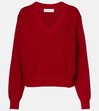 Cotton and silk-blend jersey sweater | Victoria Beckham