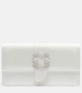 Capri embellished satin clutch | Manolo Blahnik