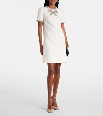 Embellished wool and silk minidress | Valentino