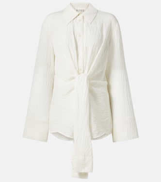 Knot-detail silk-blend shirt | Róhe