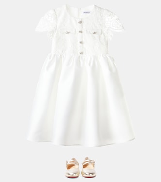 Embellished lace taffeta dress | Self-Portrait Kids