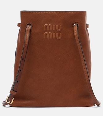 Logo leather crossbody bag | Miu Miu