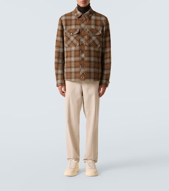 Checked virgin wool overshirt | Moncler