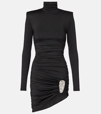 Embellished ruched jersey minidress | Area