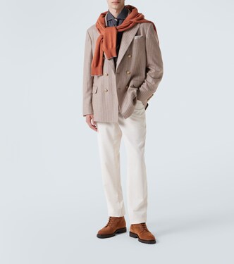 Schnürstiefel aus Veloursleder | Brunello Cucinelli