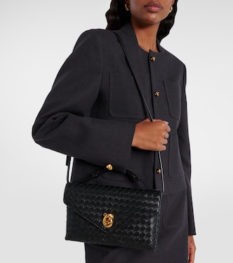 Knot Lock 인트레치아토 레더 토트 백 | Bottega Veneta