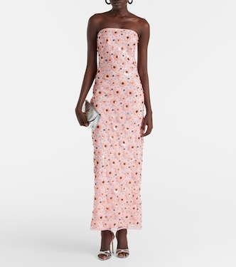 Sequined strapless midi dress | Rotate