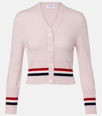 Cropped cashmere cardigan | Thom Browne