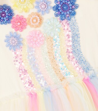 Sun Ray embellished cotton tulle dress | Tutu Du Monde