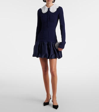 فستان قصير بحبكة الوافل | Self-Portrait