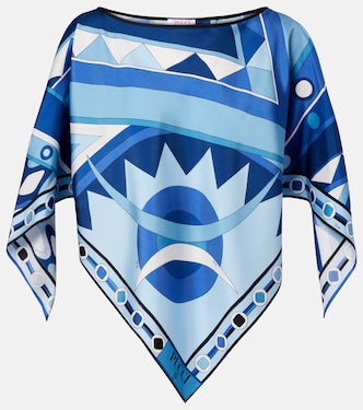 Printed silk satin top | Pucci