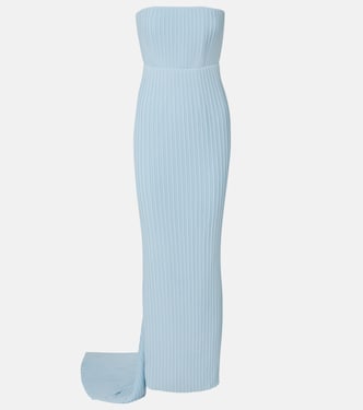 Hurlee pleated strapless gown | Solace London