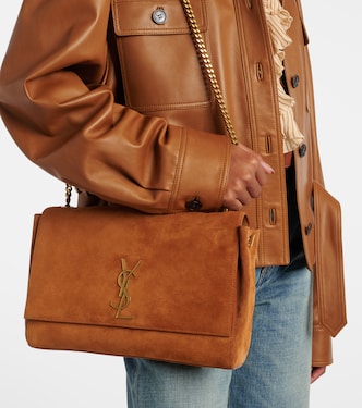 Sac Kate Medium réversible en daim et cuir | Saint Laurent