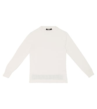 Logo virgin wool sweater | Balmain Kids