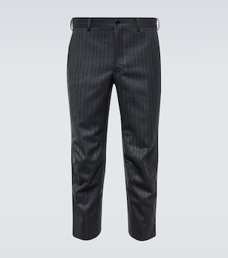 Pantalones rectos de lana a rayas | Comme des Garçons Homme Deux