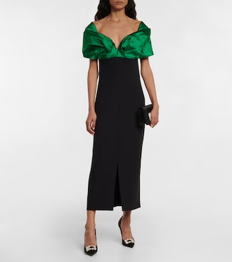 Diane satin-trimmed midi dress | Safiyaa