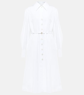 Cotton poplin belted shirt dress | Jil Sander